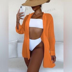 SHEIN Swim Kimono button down